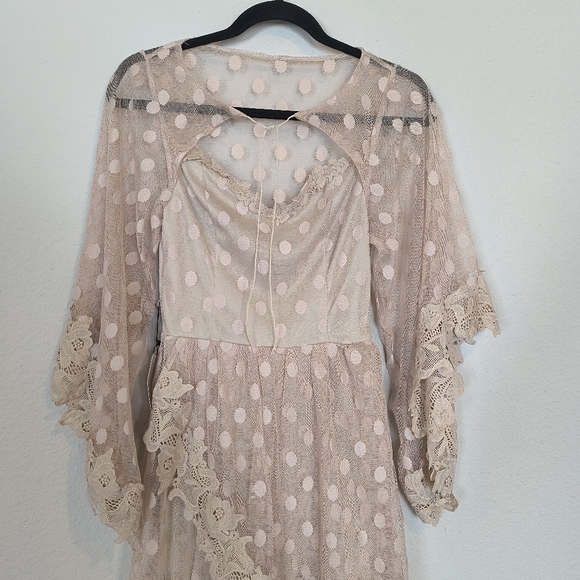 Joyfolie Gigi Lace Hi Low Fairy Dress in Oat‎ Size XXS NWT - Picture 4 of 10